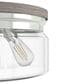 Hunter Devon Park 3-Light Flush Mount in Brushed Nickel and Grey, , large