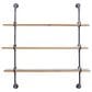 Maple and Jade 38" Wall Shelf in Oiled Brown and Sleek Black, , large