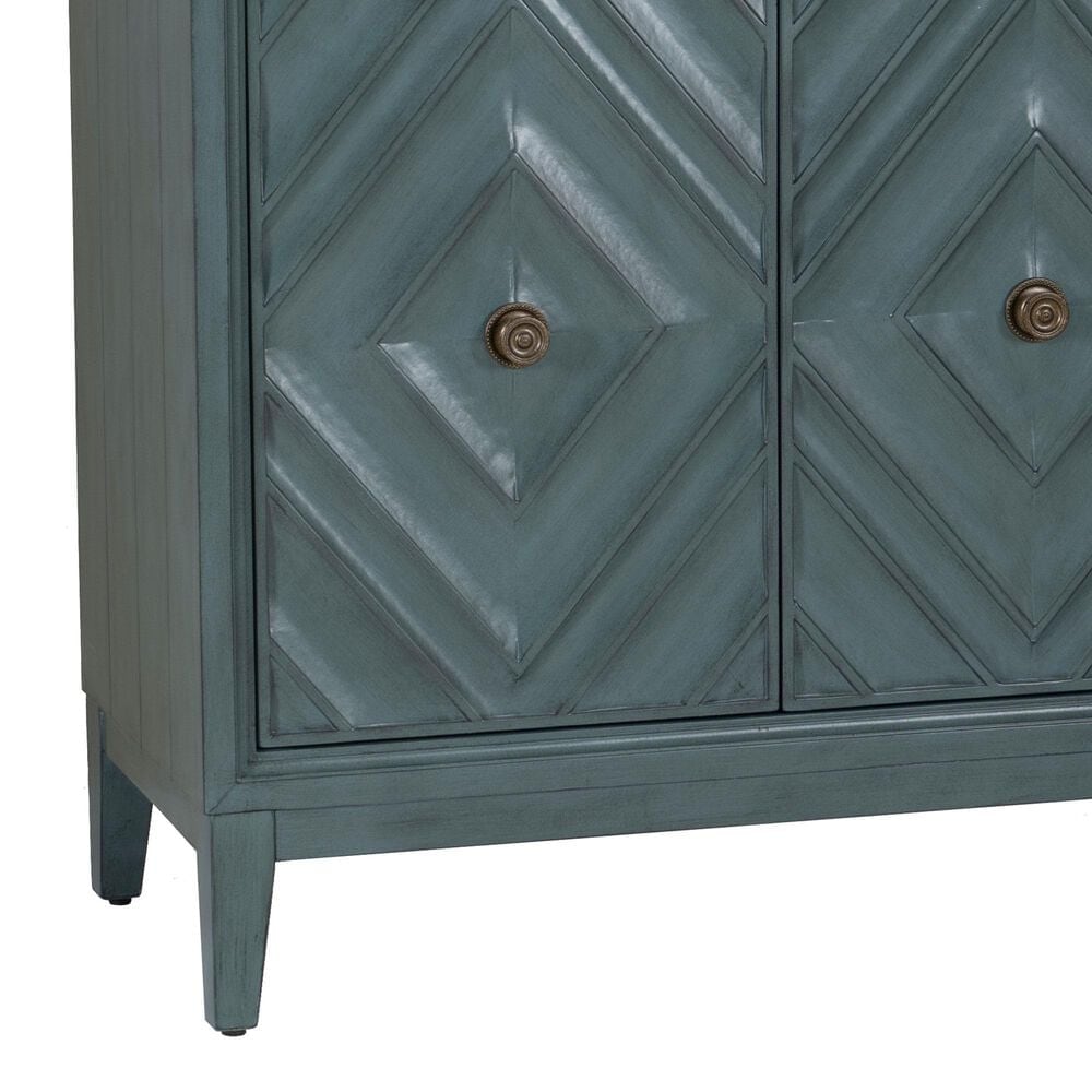 Linon Home Decor Jaylan 2-Door Cabinet in Blue, , large