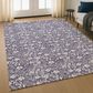 Dalyn Rug Company Soft Essentials Floral Purple 3" x 5" Indoor/Outdoor Area Rug, , large