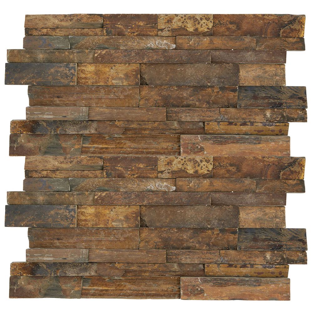 Dal-Tile Slate 7" x 16" Natural Cleft Stone Wall Tile in Tibetan Slate, , large