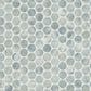 Shaw Embrace Ocean Wash 10.63" x 11.88" Glass Mosaic Sheet, , large