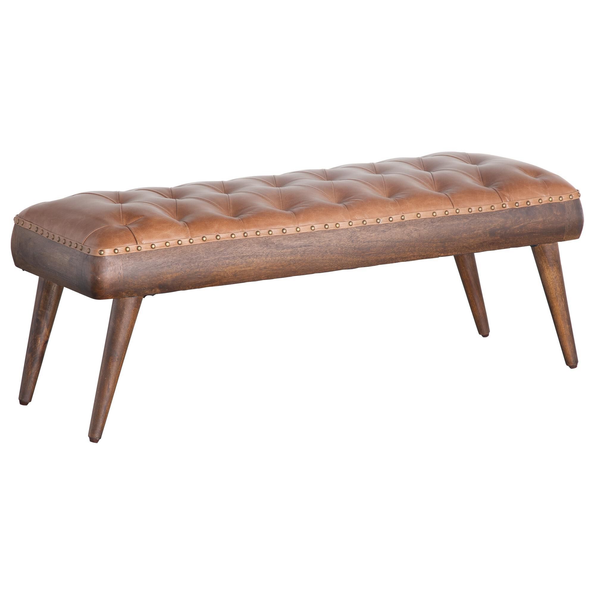 Leather shop top bench