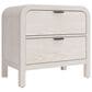 Urban Home Drake 2 Drawer Nightstand with USB Charging in Sugar, , large