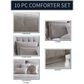 Hallmart Collectibles Kearney Damask 10-Piece King Comforter Set in Tuton and Ivory, , large
