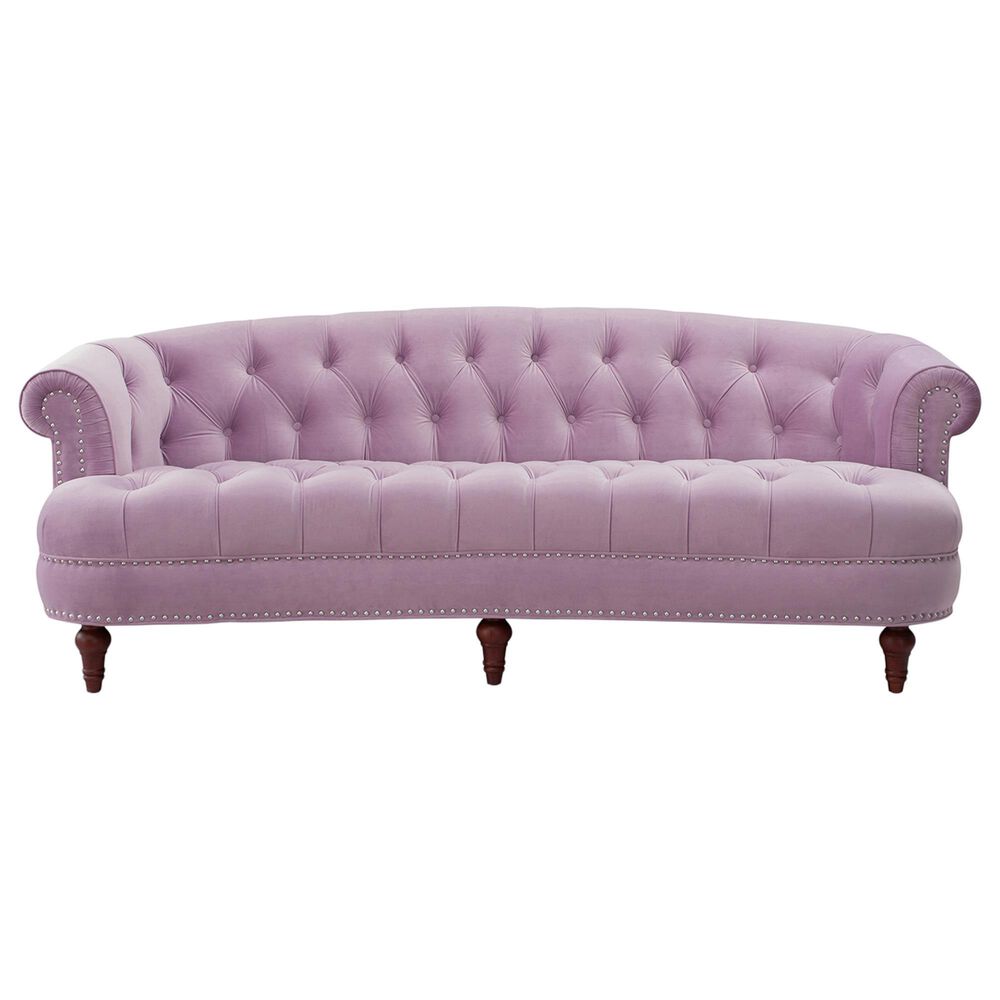 Jennifer Taylor Home La Rosa Stationary Sofa in Lavender Velvet, , large