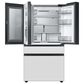 Samsung Bespoke 23 Cu. Ft. Counter Depth French Door Refrigerator with Beverage Center - Morning Blue Glass Top Panel with White Glass Middle and Bottom Panels Included, , large