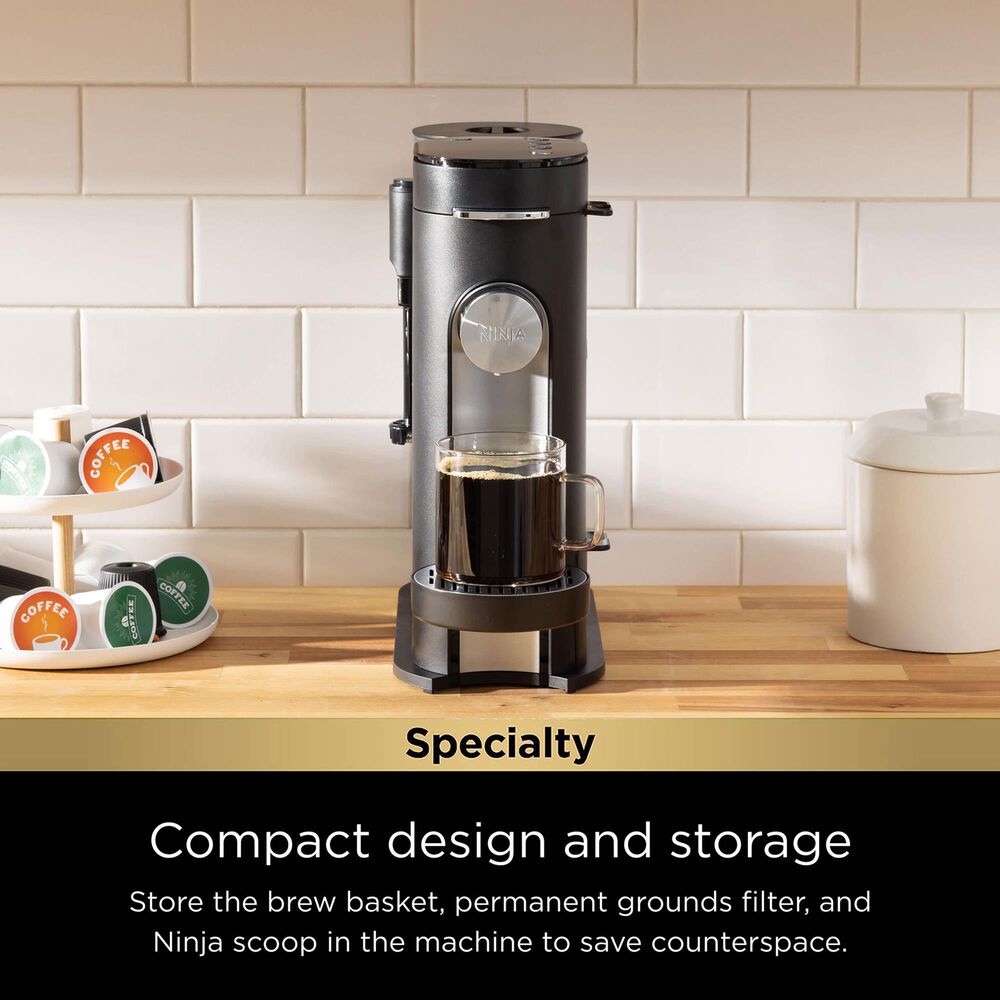 Ninja 56 Oz. Single-Serve Pods and Grounds Coffee Maker in Black, , large
