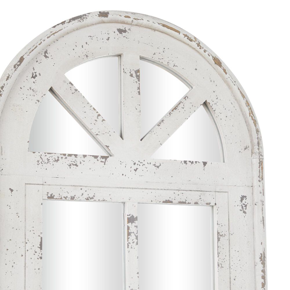 Maple and Jade 20&quot; x 53&quot; Wall Mirror in Distressed White, , large