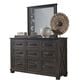A-America Sun Valley 4 Piece Queen Storage Bedroom Set in Charcoal, , large