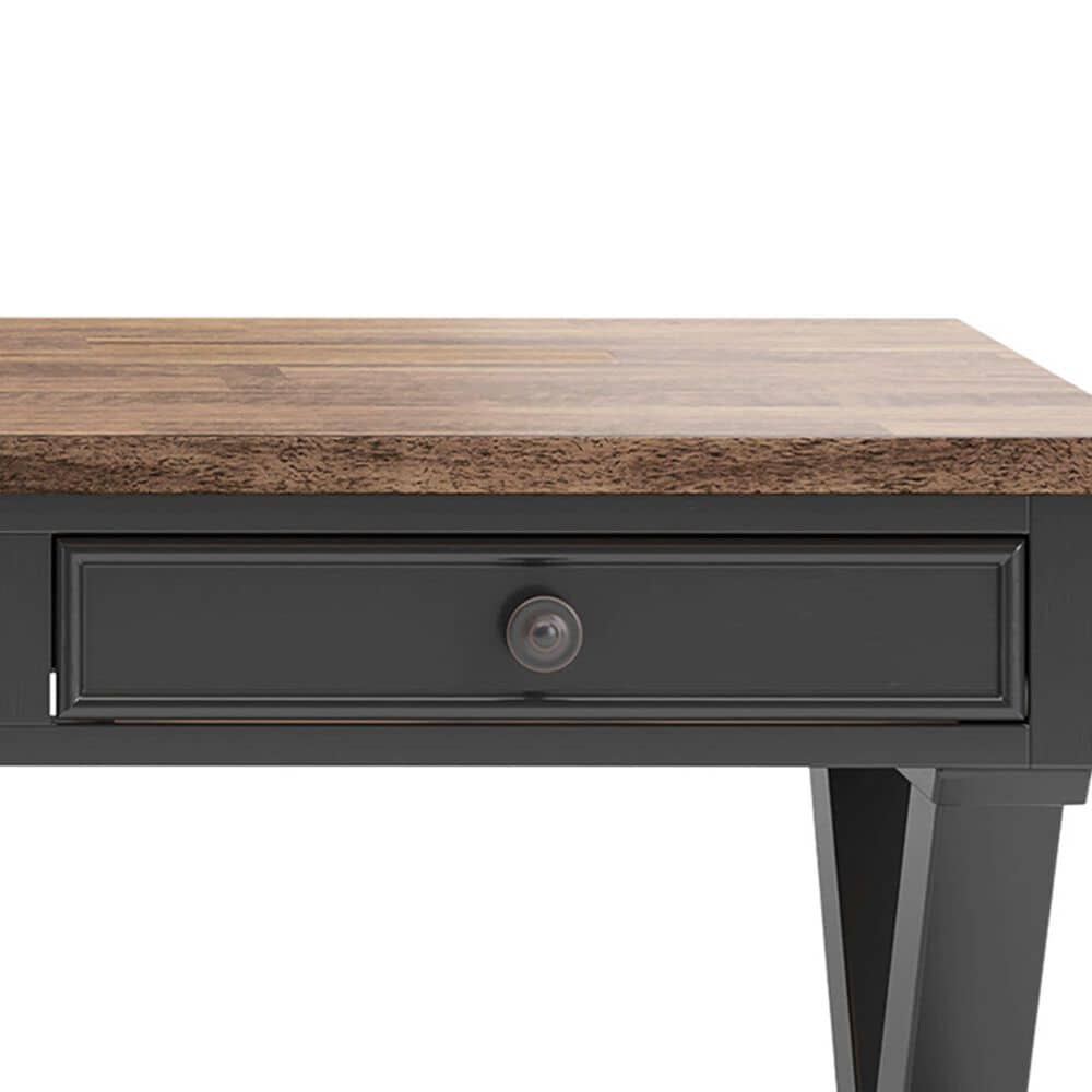 Ashley Wildenauer Home Office Desk in Rich Brown and Warm Satin Black, , large