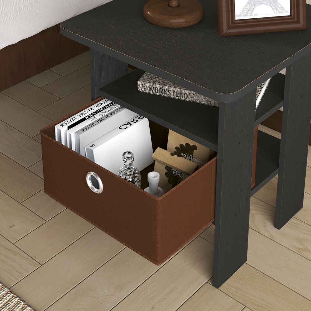 HOMLUX 1-Drawer End Table in Americano, , large