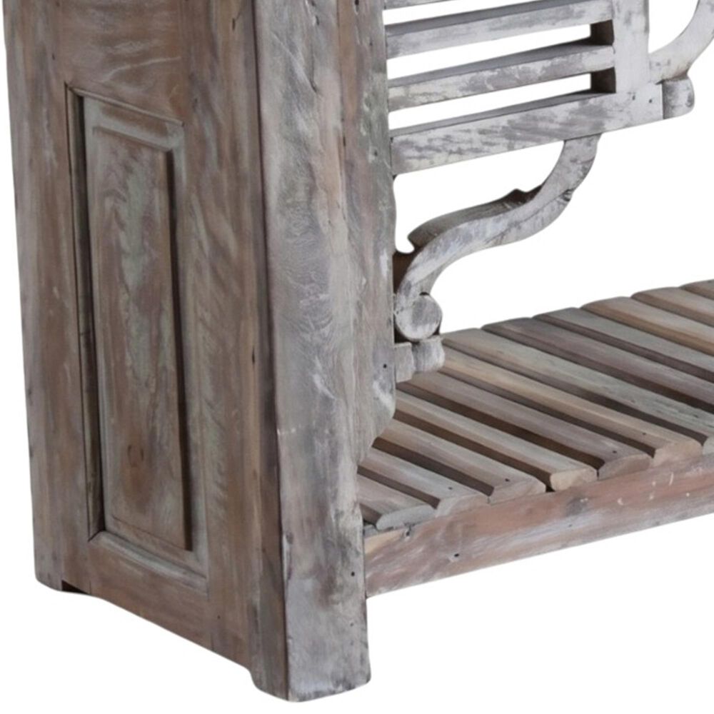 Jaipur Home One of a Kind Old World Architectural Console Table in Grey-Brown, , large