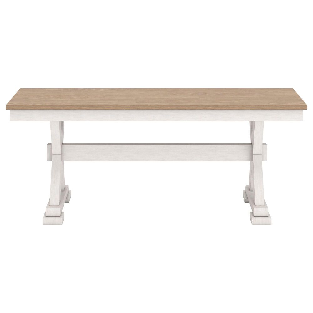 Ashley Purlaney Large Dining Bench in Antique White and Natural, , large