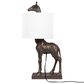 Creative Coop Serengeti Giraffe Table Lamp in Distressed Bronze, , large