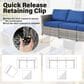 HOMLUX 12-Piece Patio Conversation Set in Navy Blue, , large