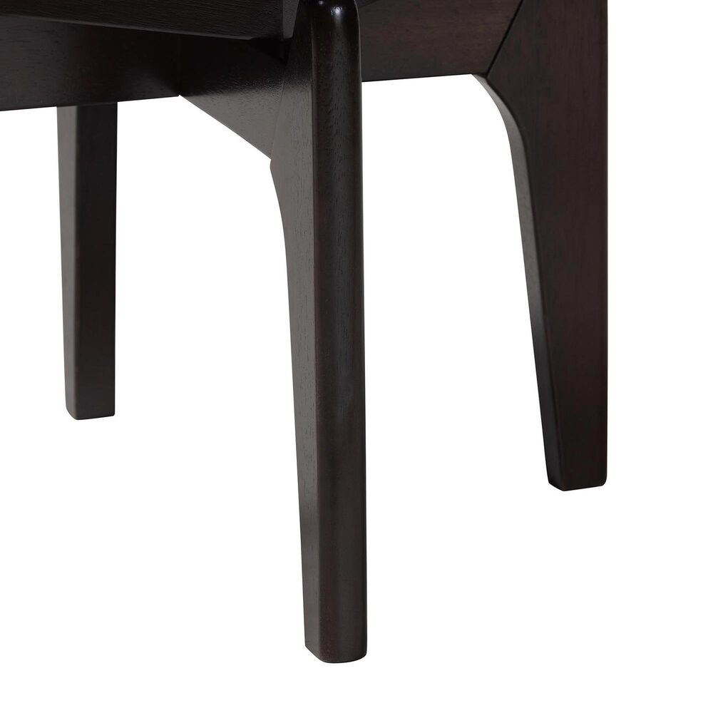 Baxton Studio Delacruz Swivel Arm Chair in Black, , large