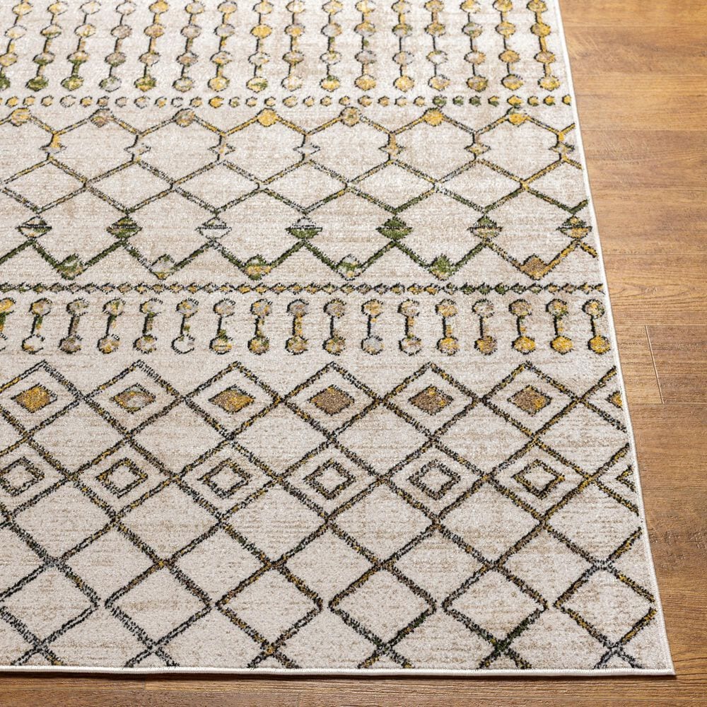 Surya Lavadora 6&#39;7&quot; x 9&#39; Sage, Mustard, Black, Gray and Light Beige Area Rug, , large