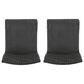 Hearth and Haven Outdoor Rattan Armless Barstool in Dark Brown (Set of 2), , large