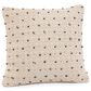 20" Square Throw Pillow with French Knots in Ecru, , large