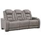 Ashley The Man-Den Power Reclining Sofa with Adjustable Headrest in Gray, , large
