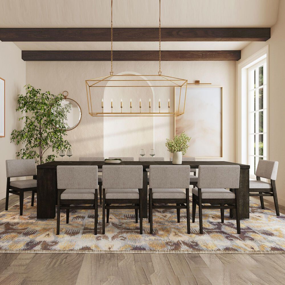 Hawthorne Furniture Flex 11-Piece Rectangular Dining Set in Reclaimed Chevron, , large