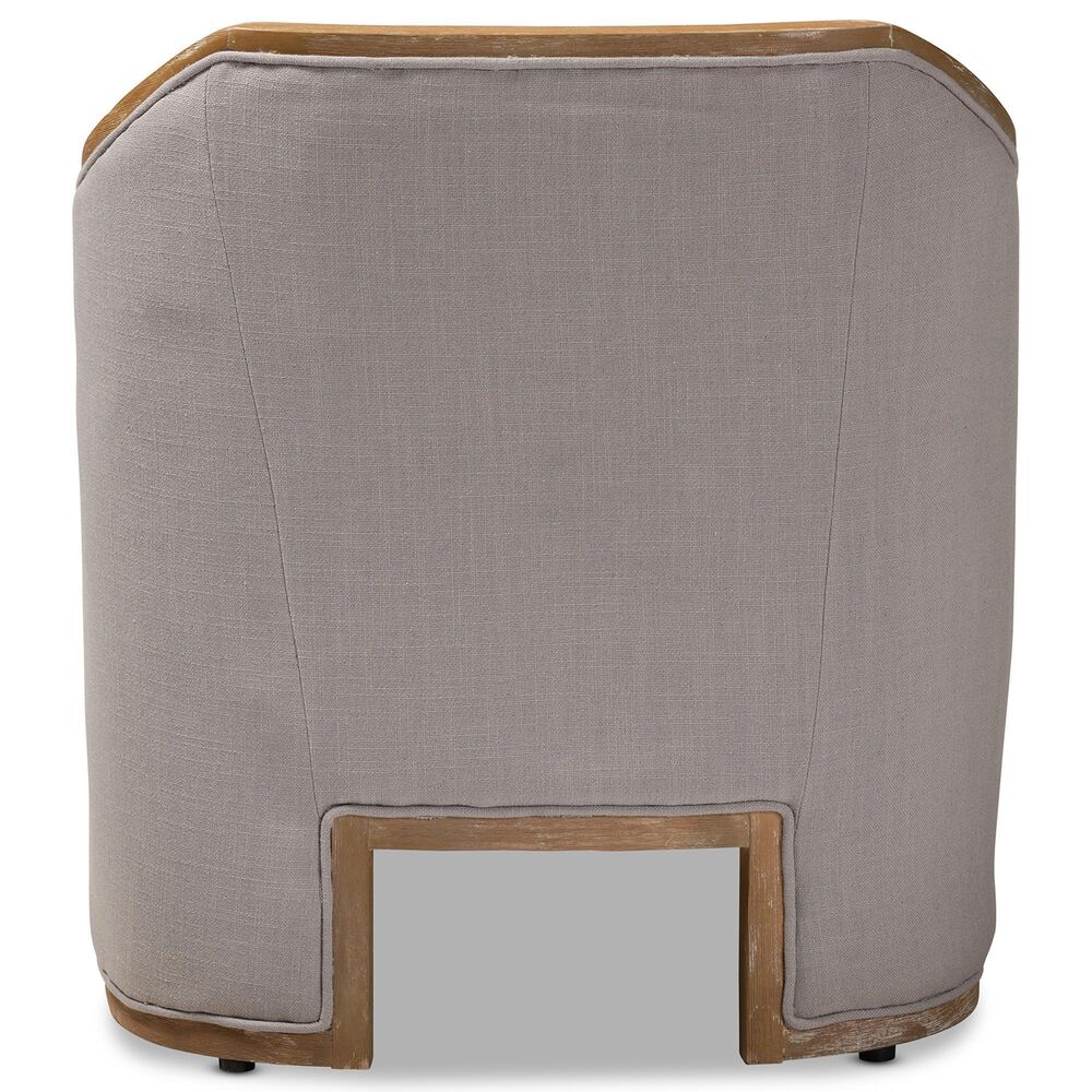 Baxton Studio Terina Arm Chair in Grey and Beige, , large