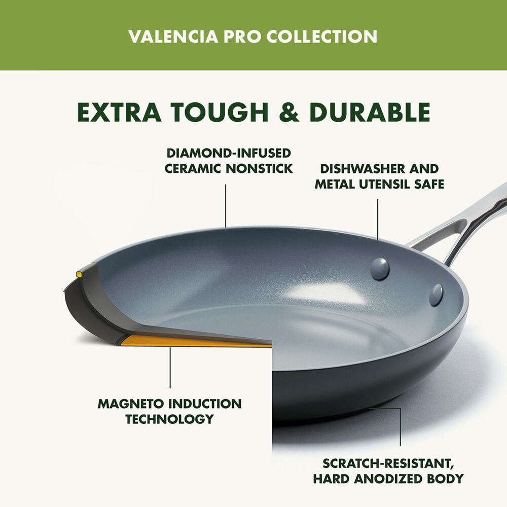 Green Pan Valencia Pro 9.5" Ceramic Nonstick Crepe Pan in Grey, , large