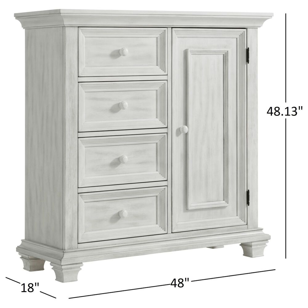 Oxford Baby Weston 2-Piece Crib and Dresser Nursery Set in Vintage White, , large