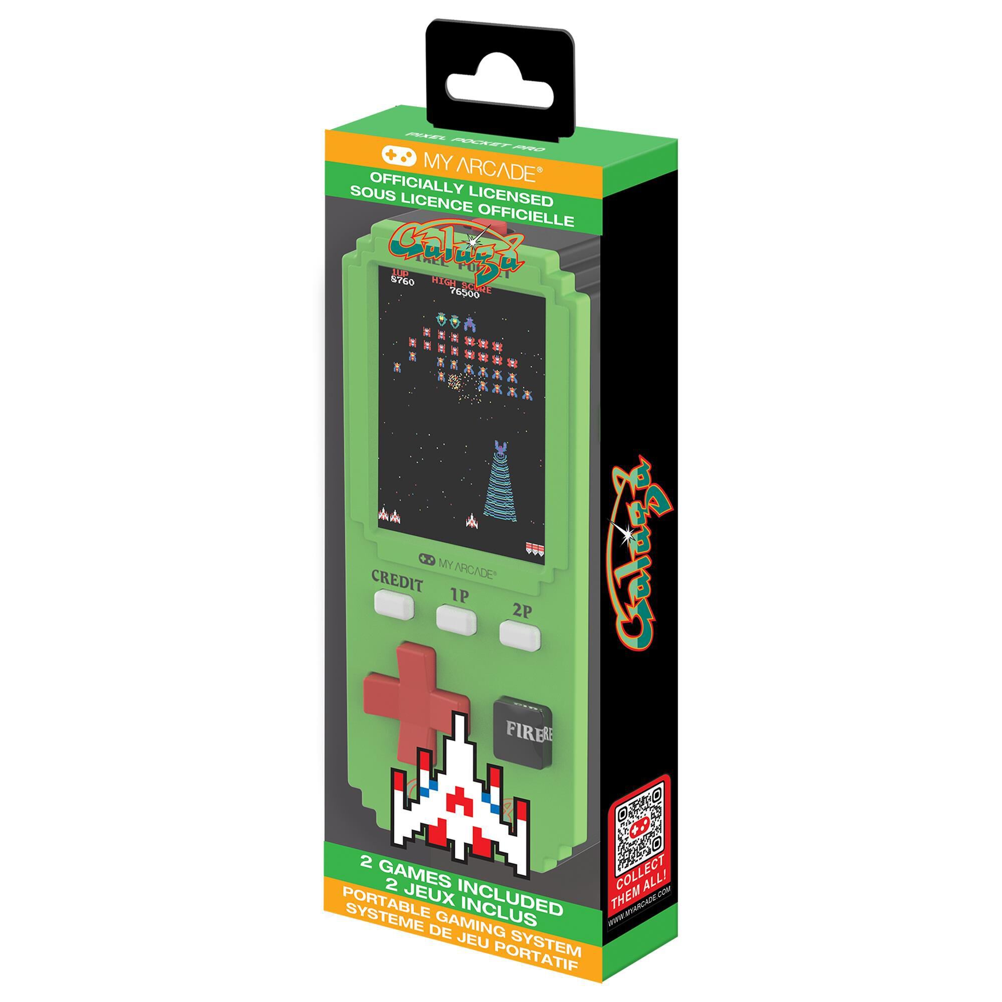 My Arcade Galaga Pixel Pocket Pro Handheld System in Multicolor