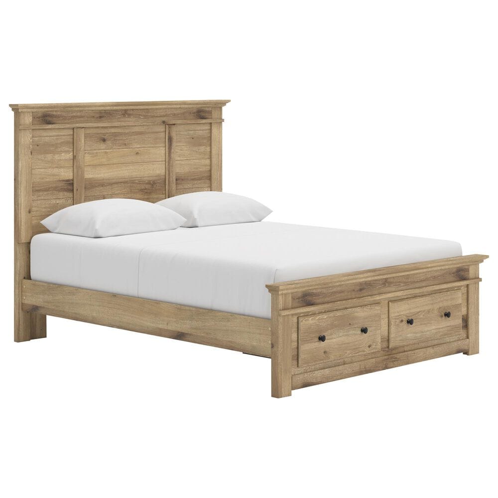 Ashley Makidern Queen Storage Bed with Two Drawers in Tan, , large