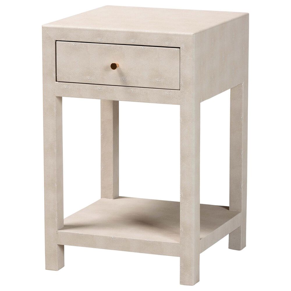Baxton Studio Dansby 1-Drawer End Table in Beige, , large