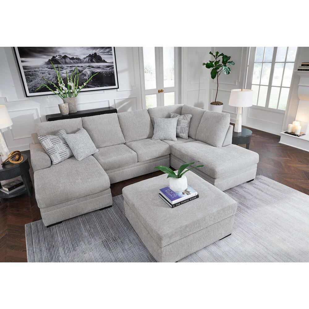 Ashley Gabyleigh 2-Piece Stationary Right Facing Sectional in Nickel, , large