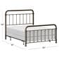 Richlands Furniture Kirkland Full Metal Slat Bed with Metal Frame in Dark Bronze, , large