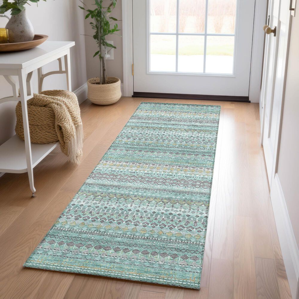 Dalyn Rug Company Solace SL2 2&#39;3&quot; x 7&#39;6&quot; Aqua Runner, , large