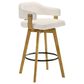 Armen Living Callah Swivel Bar Height Stool in Amber Glow, , large