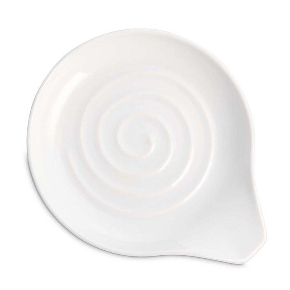 HIC Kitchen Swirl Spoon Rest in Porcelain White, , large