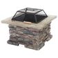 Hearth and Haven Outdoor Fire Pit with Mesh Cover in Stone Gray, , large