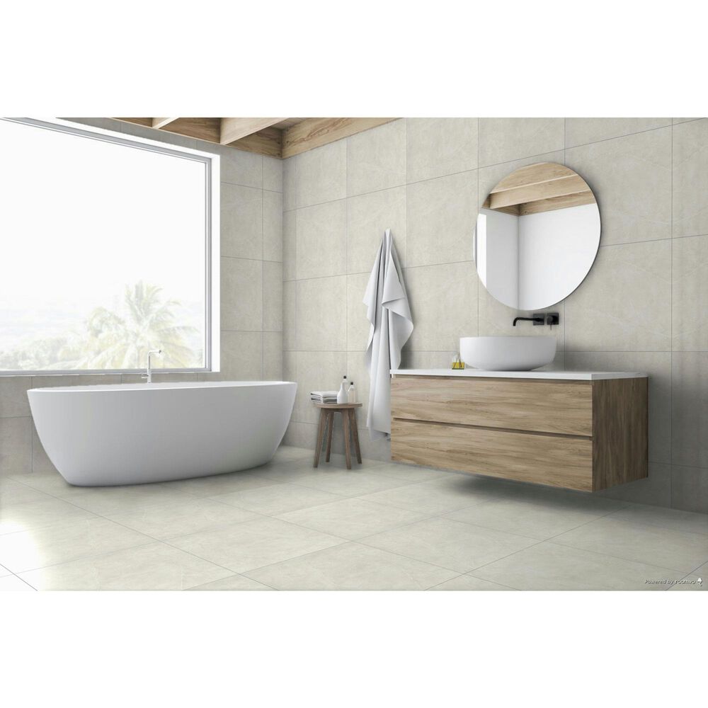 Emser Sterlina II Silver 24&quot; x 24&quot; Matte Porcelain Tile, , large