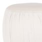 Lumisource Ruched Ottoman in Cream Velvet and Gold, , large