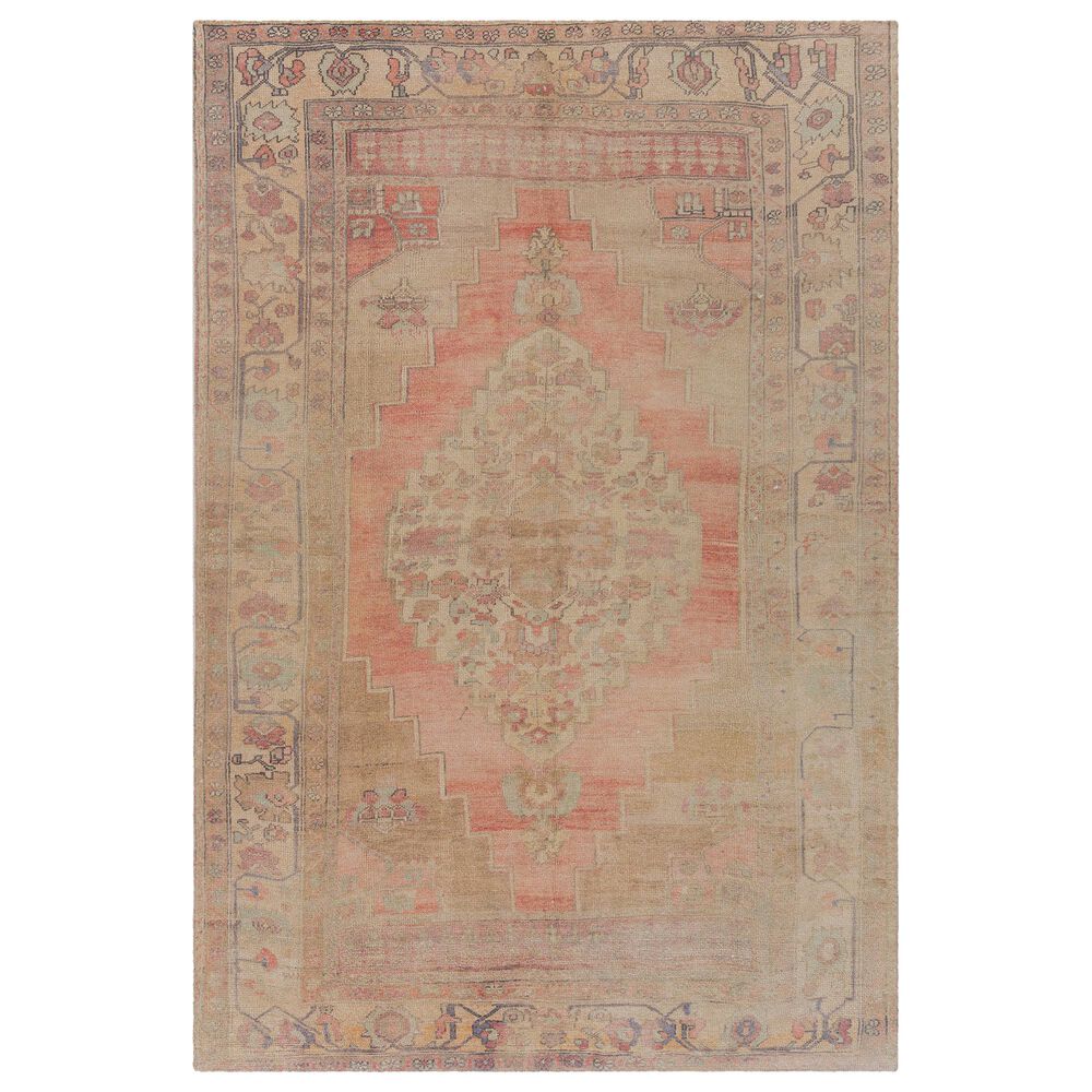 Surya Unique UNQ-2301 8'6" x 11'6" Cream, Denim and Peach Area Rug, , large