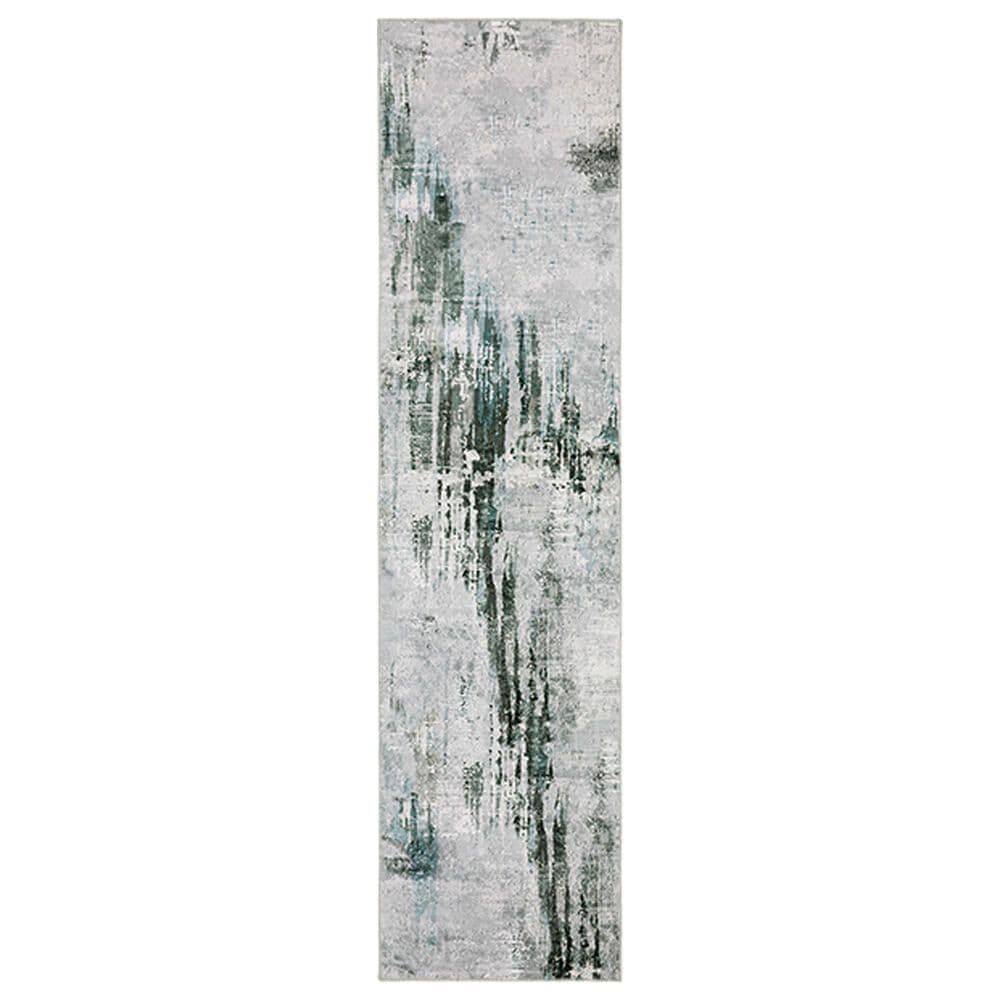 Oriental Weavers Malibu 2" x 8" Grey and Multicolor Runner, , large