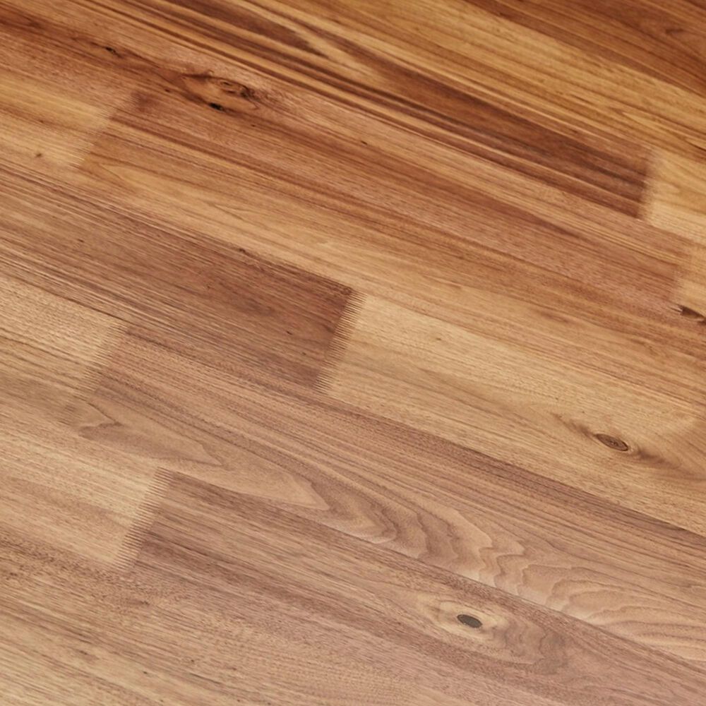 Casabianca Home Rocco Pedestal Dining Table with Bronze Base and Walnut Veneer Top, , large