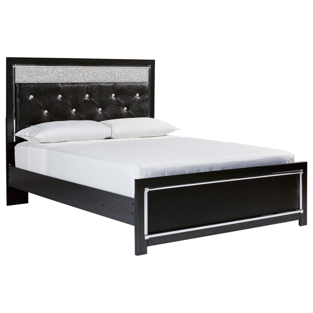 Ashley Kaydell Queen Uph Panel Bed in Dark Gray and Black, , large