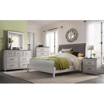 Martin Svensson Home Del Mar 4 Piece Queen Bedroom Set in Distressed White and Gray, , large
