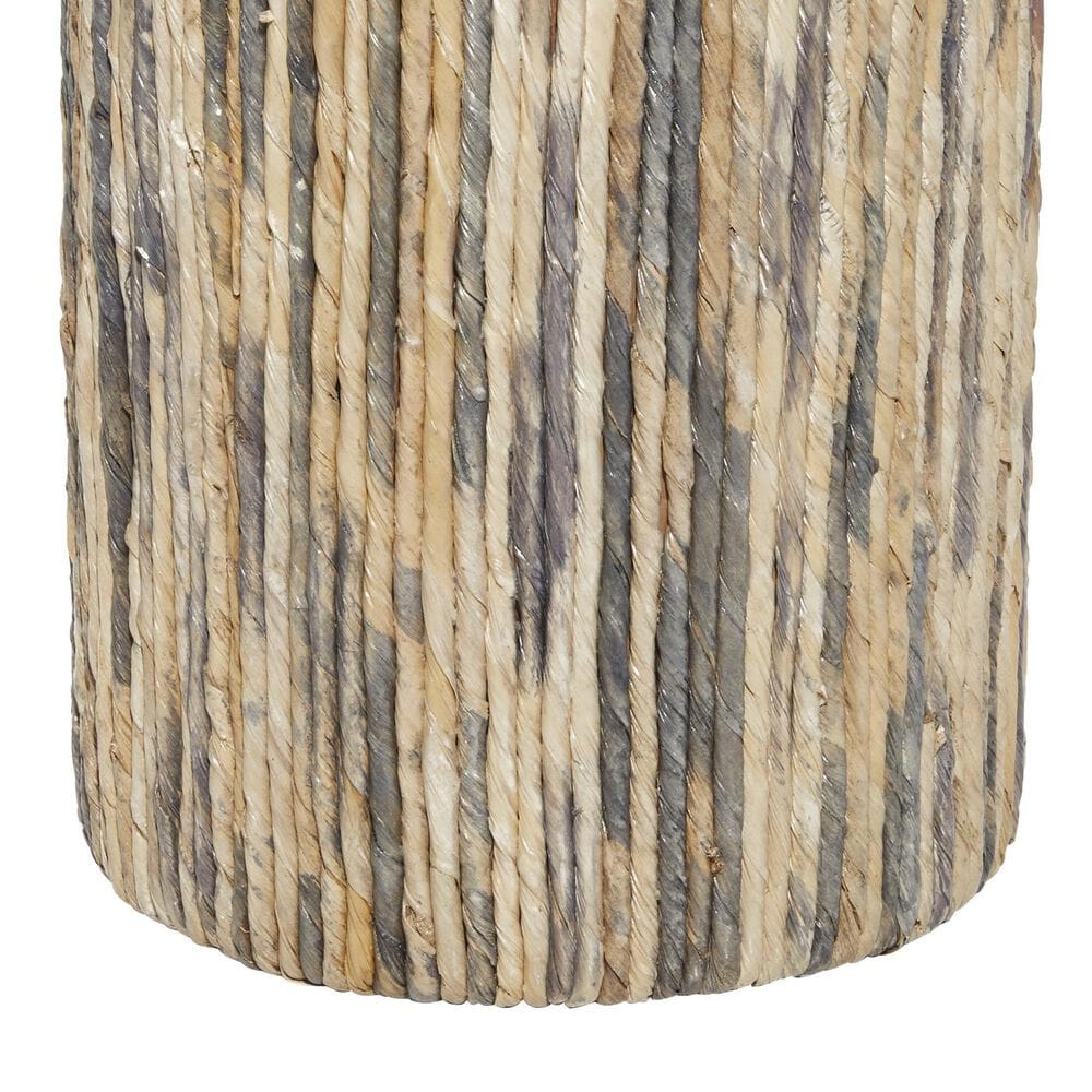 Maple and Jade Banana Leaf Woven End Table in Black, Brown, Light Brown and White, , large