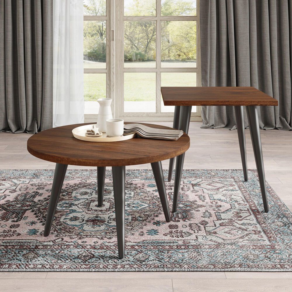Waltham Prelude Round Cocktail Table in Walnut, , large