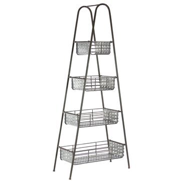 Maple and Jade 29" x 65" Storage Cart in Black, , large