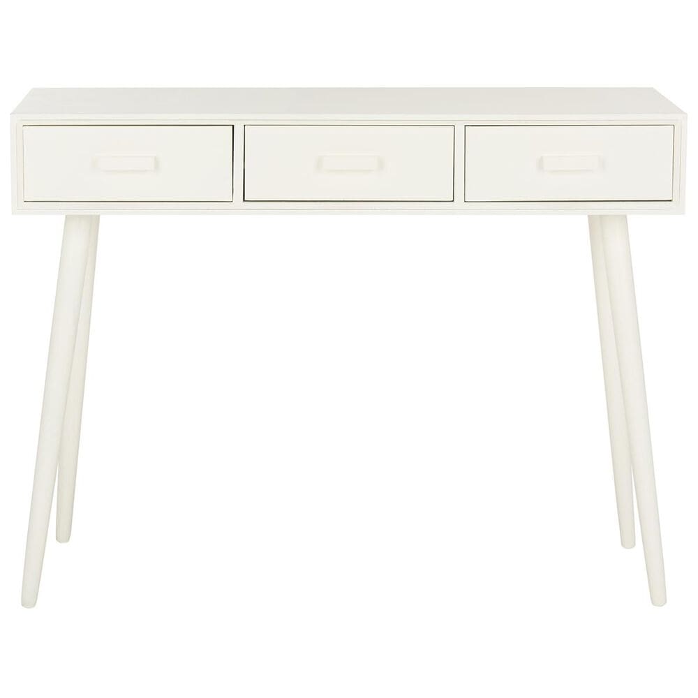 Safavieh Albus 3-Drawer Console Table in Distressed White, , large