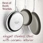 Anolon 3-Piece Nonstick Ceramic Frying Pan Set in Stainless Steel, , large